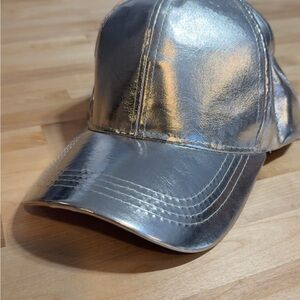 Shiny Silver Baseball Cap